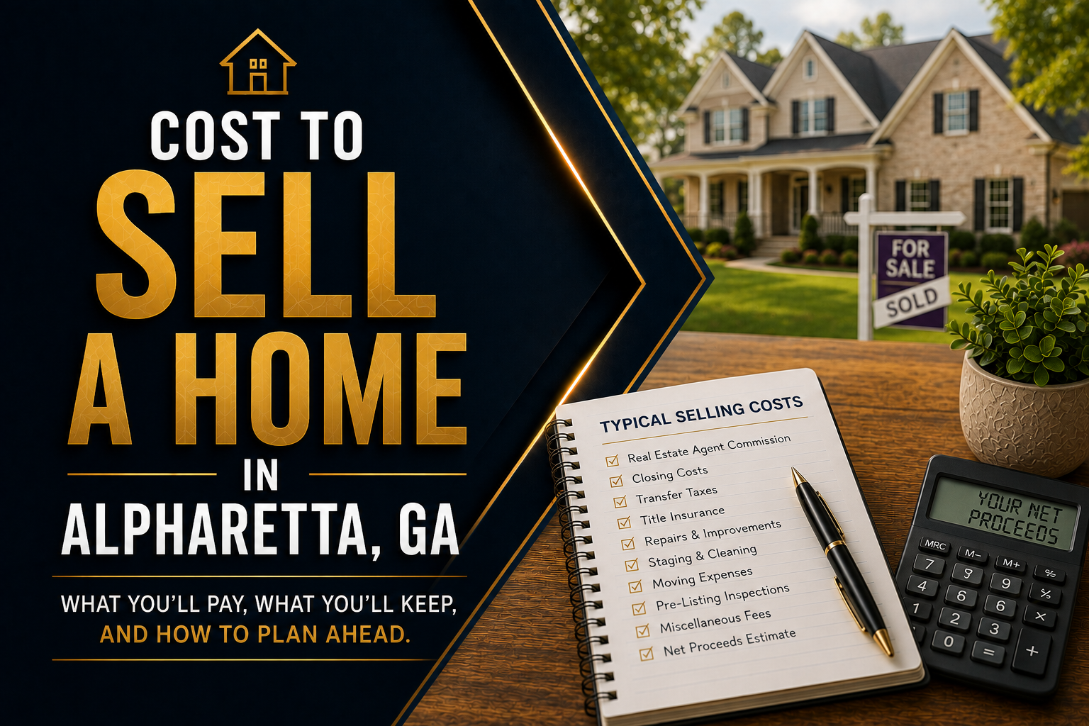 Cost to sell home in Alpharetta