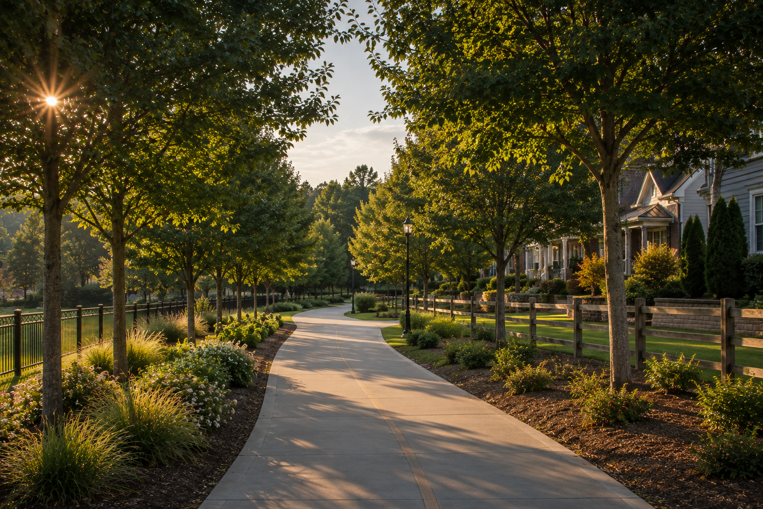 Alpha Loop paved trail connecting Downtown Alpharetta neighborhoods