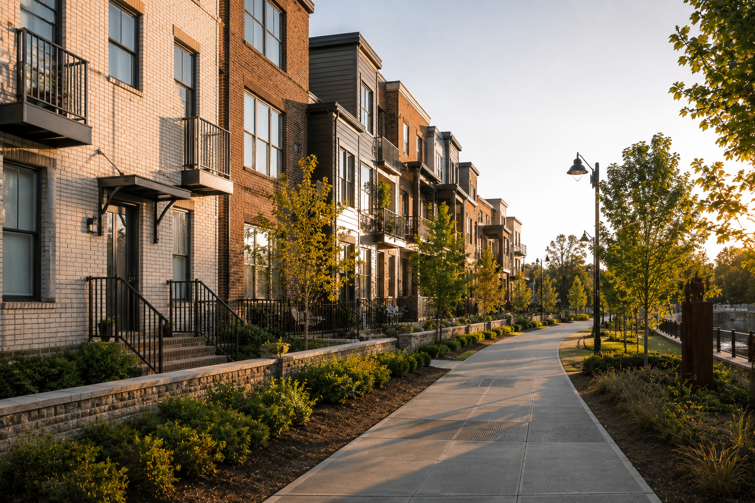 Walkable downsizing townhomes near the Alpha Loop in downtown Alpharetta GA