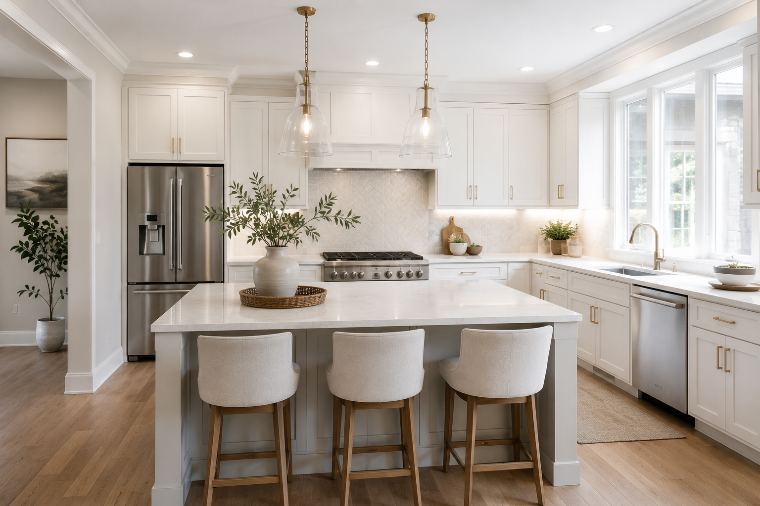 Renovated kitchen in an Alpharetta home showing capital improvement that increases cost basis