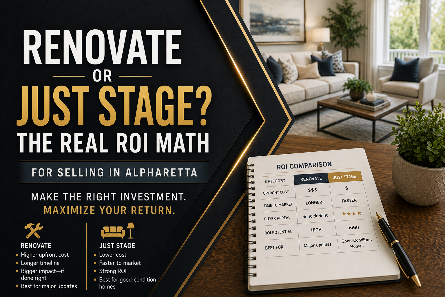renovate vs stage home alpharetta ga